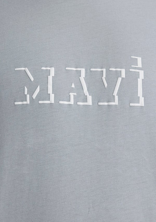 Mavi MAVİ BASKILI TİŞÖRT Mineral Gri Gri Erkek T-Shirt