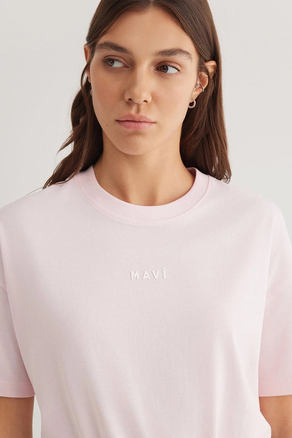 Mavi MAVI BASKILI TİŞÖRT Pink-a Boo Pembe Kadın T-Shirt