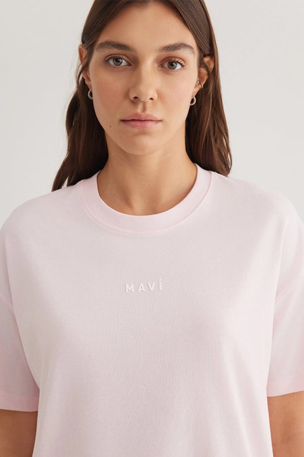 Mavi MAVI BASKILI TİŞÖRT Pink-a Boo Pembe Kadın T-Shirt