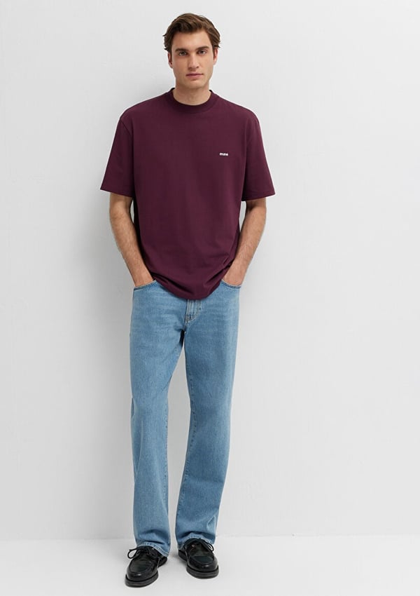 Mavi MAVİ BASKILI TİŞÖRT Şarap Bordo Bordo Erkek T-Shirt