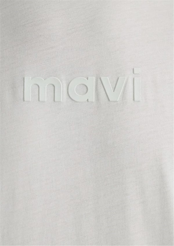Mavi MAVİ BASKILI TİŞÖRT Sisli Gri Gri Erkek T-Shirt