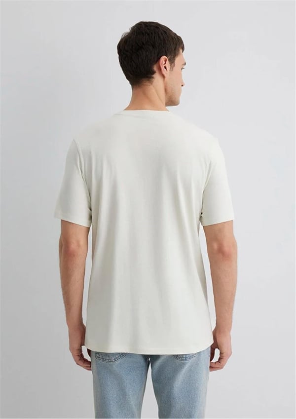 Mavi MAVİ BASKILI TİŞÖRT Sisli Gri Gri Erkek T-Shirt