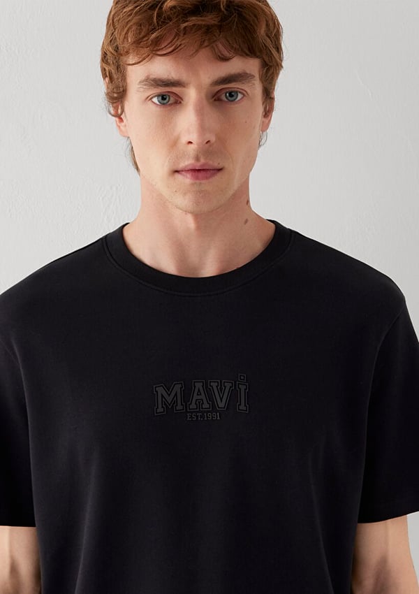 Mavi MAVİ BASKILI TİŞÖRT Siyah Siyah Erkek T-Shirt