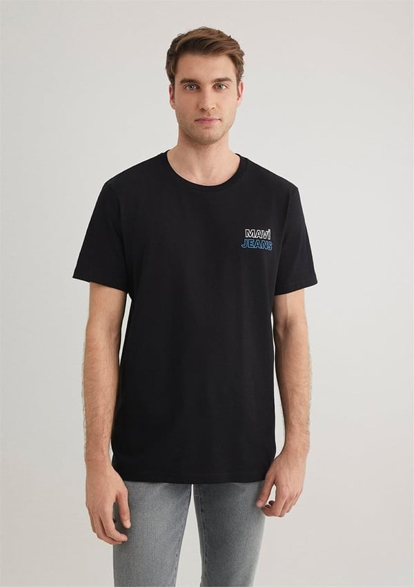 Mavi MAVİ BASKILI TİŞÖRT   Siyah Siyah Erkek T-Shirt