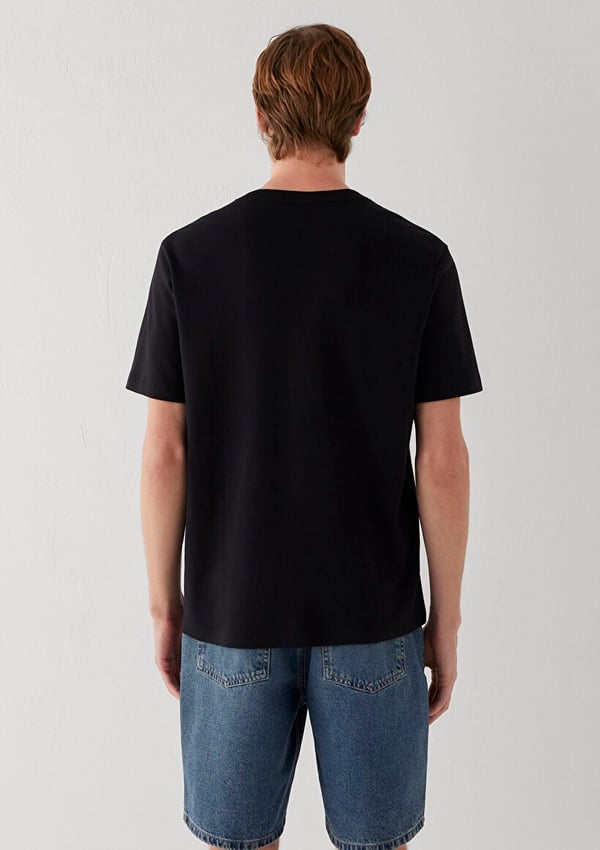 Mavi MAVİ BASKILI TİŞÖRT Siyah Siyah Erkek T-Shirt