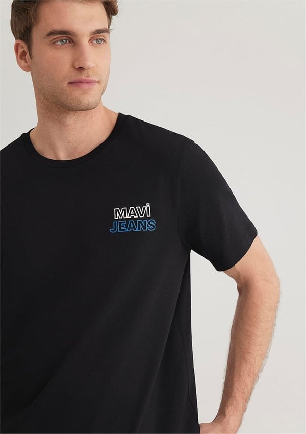 Mavi MAVİ BASKILI TİŞÖRT   Siyah Siyah Erkek T-Shirt