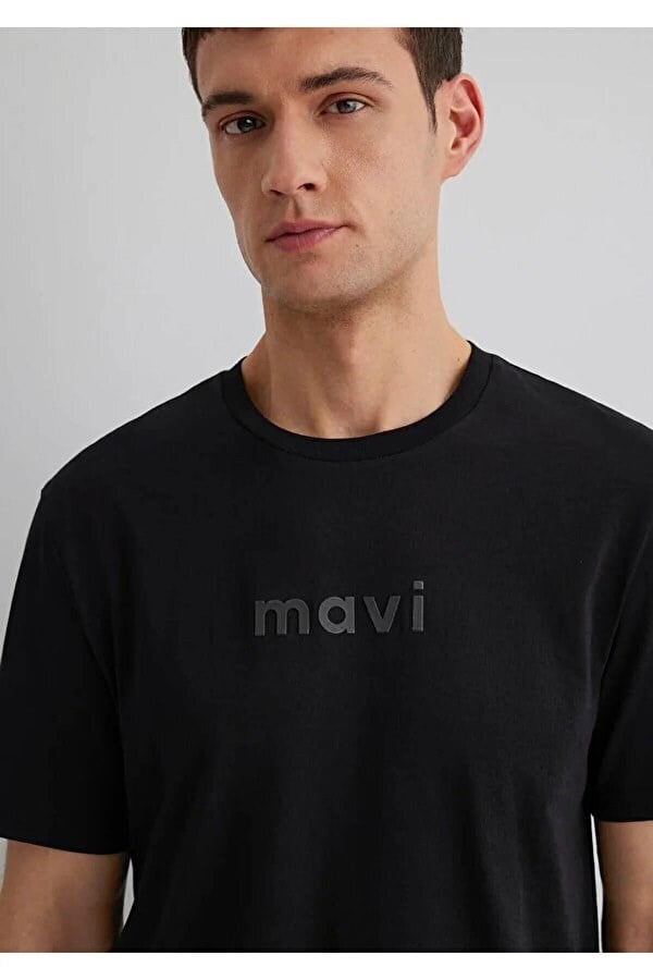 Mavi MAVİ BASKILI TİŞÖRT Siyah Siyah Erkek T-Shirt