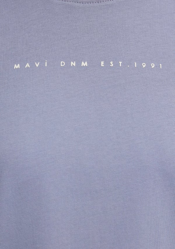 Mavi MAVİ BASKILI TİŞÖRT Soluk Mor Lila Kadın T-Shirt