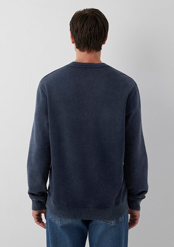Mavi MAVİ BİSİKLET YAKA SWEATSHIRT Dark Navy Lacivert Erkek Sweatshirt