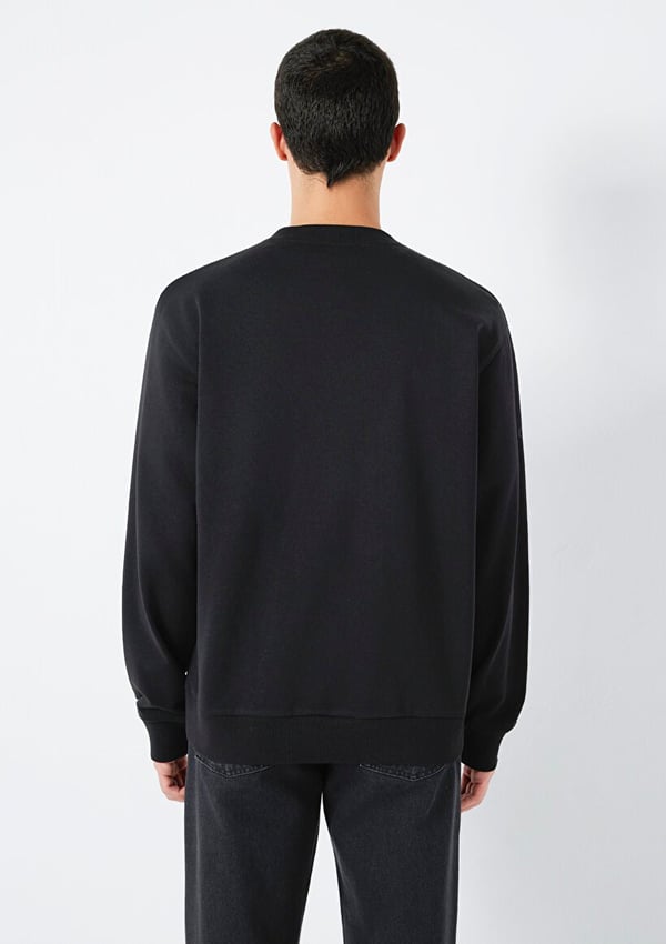 Mavi MAVİ BİSİKLET YAKA SWEATSHIRT  Siyah Siyah Erkek Sweatshirt