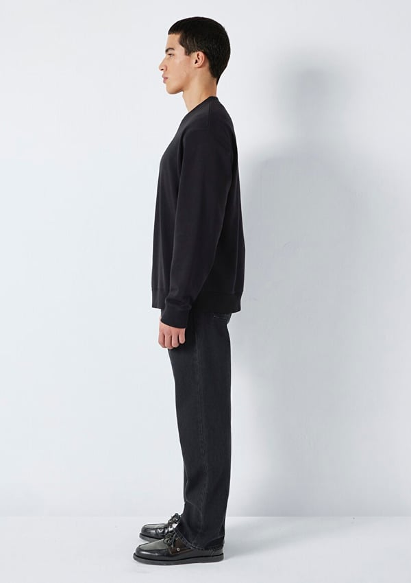 Mavi MAVİ BİSİKLET YAKA SWEATSHIRT  Siyah Siyah Erkek Sweatshirt