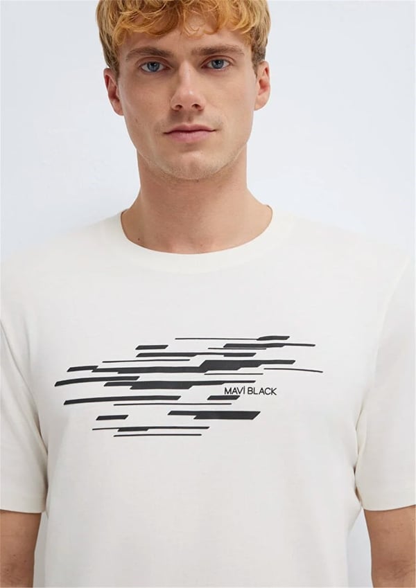 Mavi MAVİ BLACK TİŞÖRT Kırık Beyaz Beyaz Erkek T-Shirt