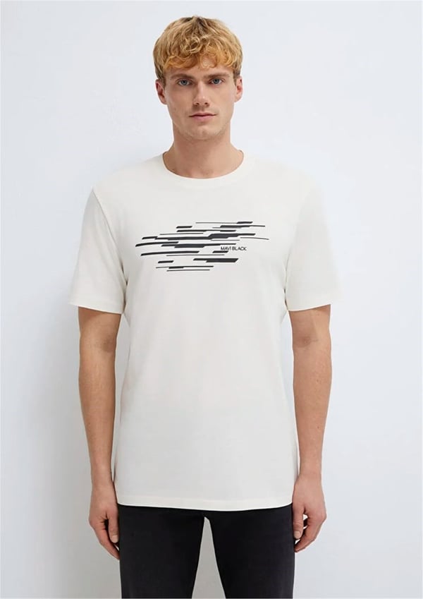 Mavi MAVİ BLACK TİŞÖRT Kırık Beyaz Beyaz Erkek T-Shirt