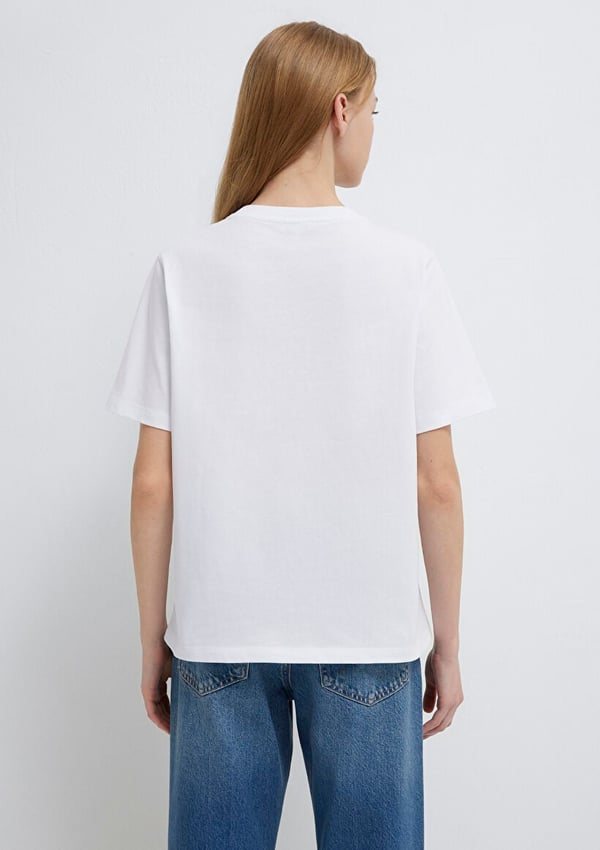 Mavi MAVI JEANS BASKILI TİŞÖRT Beyaz Beyaz Kadın T-Shirt