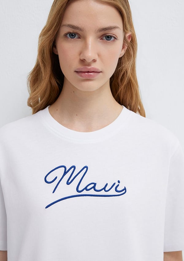 Mavi MAVI JEANS BASKILI TİŞÖRT Beyaz Beyaz Kadın T-Shirt