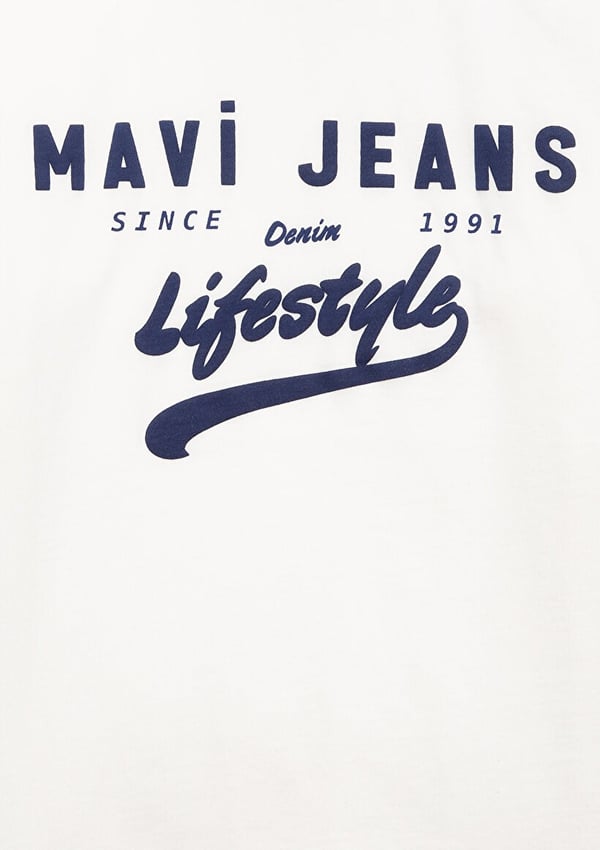 Mavi MAVİ JEANS BASKILI TİŞÖRT Kırık Beyaz Kırık Beyaz Erkek Çocuk T-Shirt