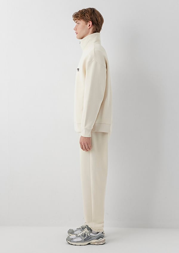 Mavi MAVİ JEANS HALF ZIP SWEATSHIRT Bej Bej Erkek Sweatshirt