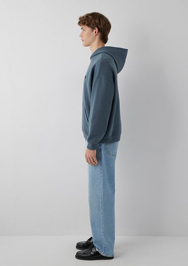 Mavi MAVİ JEANS KAPÜŞONLU SWEATSHIRT Koyu Deniz Gri Erkek Sweatshirt