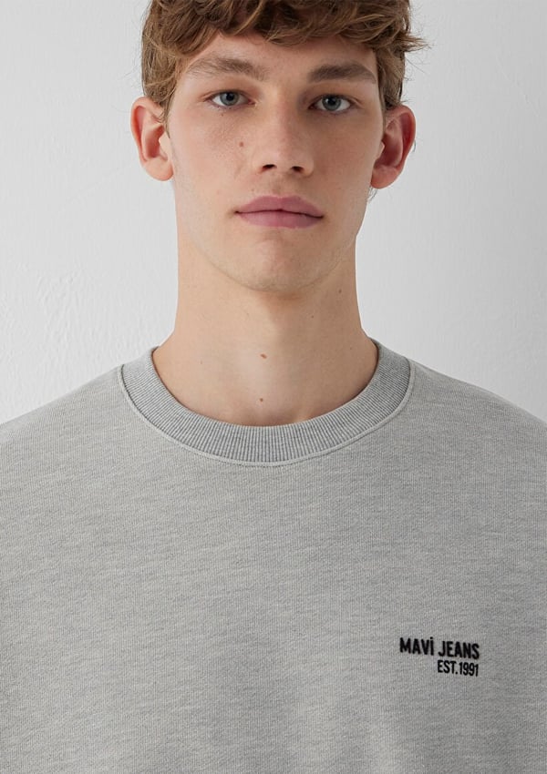 Mavi MAVİ JEANS SWEATSHIRT Açık Gri Melanj Gri Erkek Sweatshirt