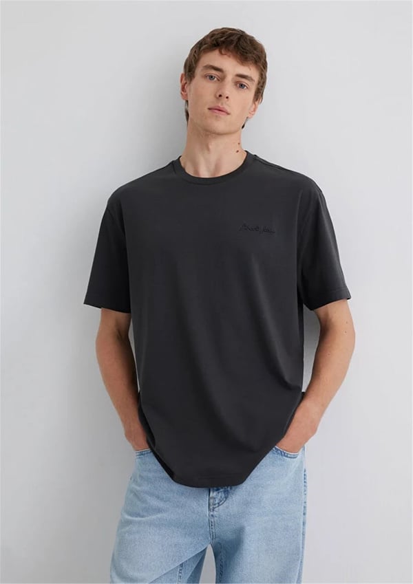 Mavi MAVİ JEANS TİŞÖRT Pirate Black Antrasit Erkek T-Shirt