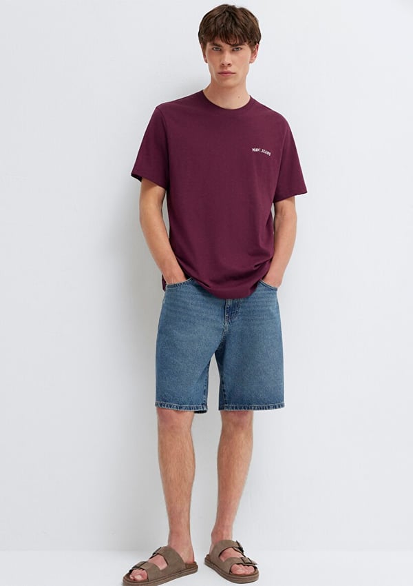 Mavi MAVİ JEANS TİŞÖRT Şarap Bordo Bordo Erkek T-Shirt