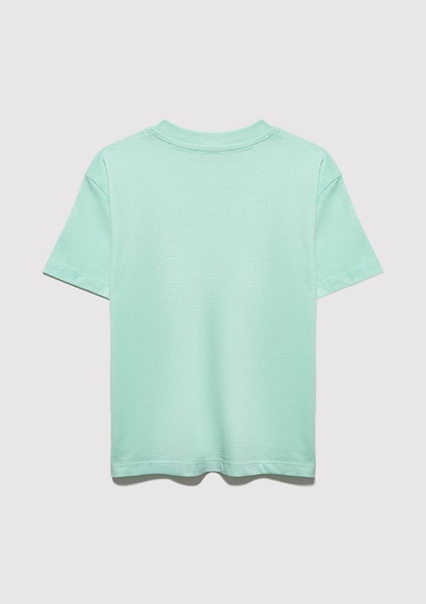 Mavi MAVi JENERiK LOGO BASKiLi TİŞÖRT ACik Tu Turkuaz Kız Çocuk T-Shirt