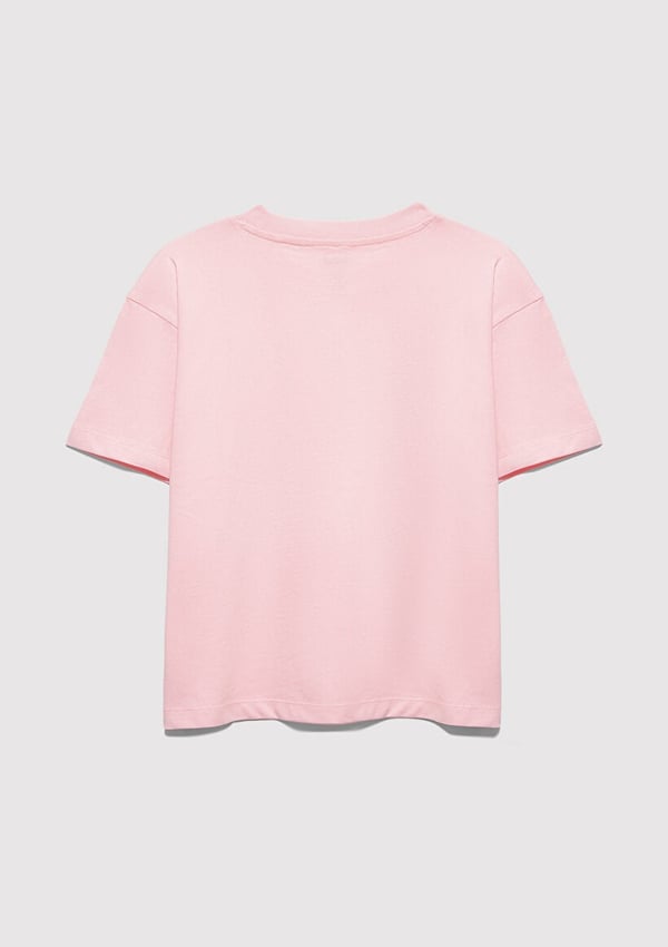 Mavi MAVİ JENERİK LOGO BASKILI TİŞÖRT Tatlı P Pembe Kız Çocuk T-Shirt