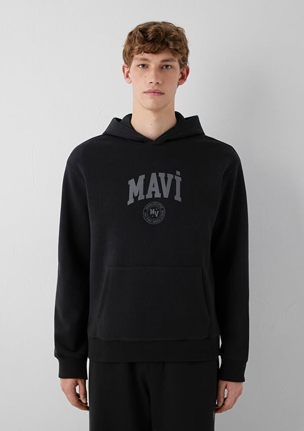 Mavi MAVİ KAPÜŞONLU SWEATSHİRT Siyah Siyah Erkek Sweatshirt