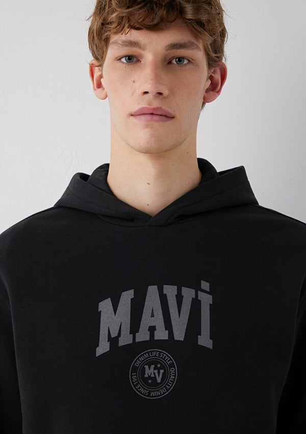 Mavi MAVİ KAPÜŞONLU SWEATSHİRT Siyah Siyah Erkek Sweatshirt