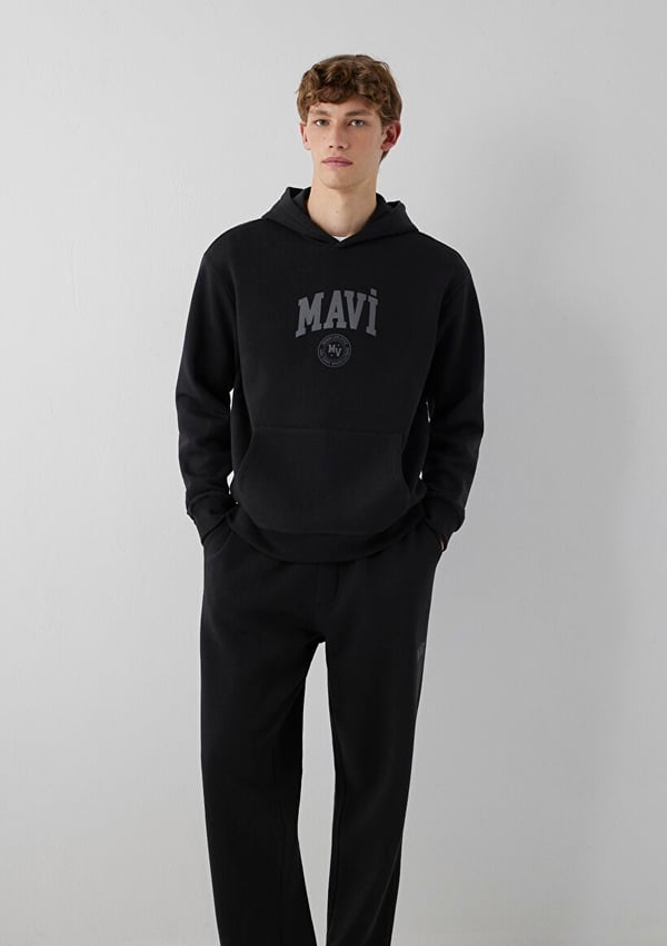 Mavi MAVİ KAPÜŞONLU SWEATSHİRT Siyah Siyah Erkek Sweatshirt