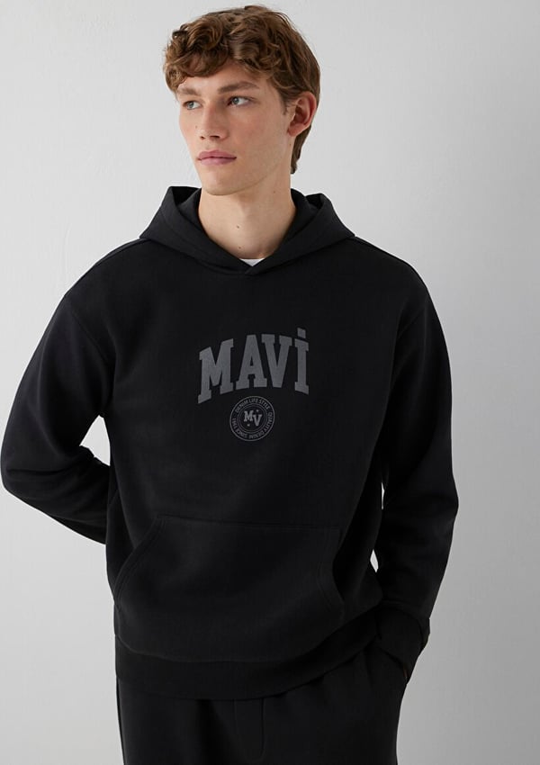 Mavi MAVİ KAPÜŞONLU SWEATSHİRT Siyah Siyah Erkek Sweatshirt