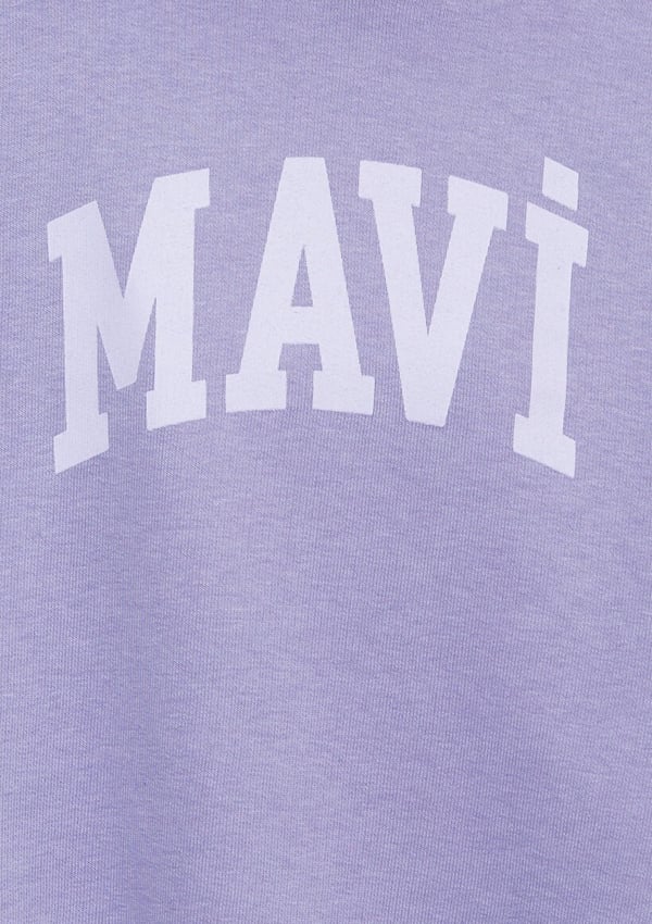 Mavi MAVİ LOGO BASKILI KAPŞONLU SWEATSHIRT Antrasit Kız Çocuk Sweatshirt