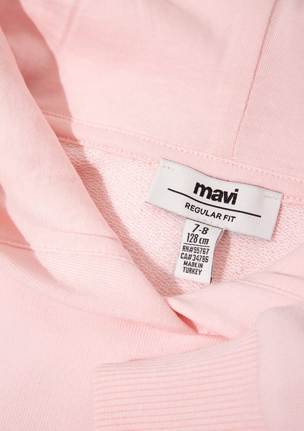 Mavi MAVİ LOGO BASKILI KAPŞONLU SWEATSHIRT Ta Pembe Kız Çocuk Sweatshirt