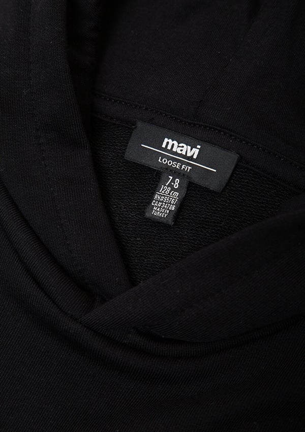 Mavi MAVİ LOGO BASKILI KAPÜŞONLU SWEATSHIRT Siyah Siyah Erkek Çocuk Sweatshirt