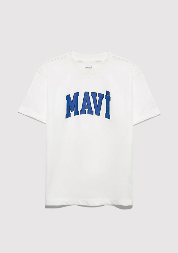 Mavi MAVİ LOGO BASKILI TİŞÖRT Kırık Beyaz Beyaz Erkek Çocuk T-Shirt