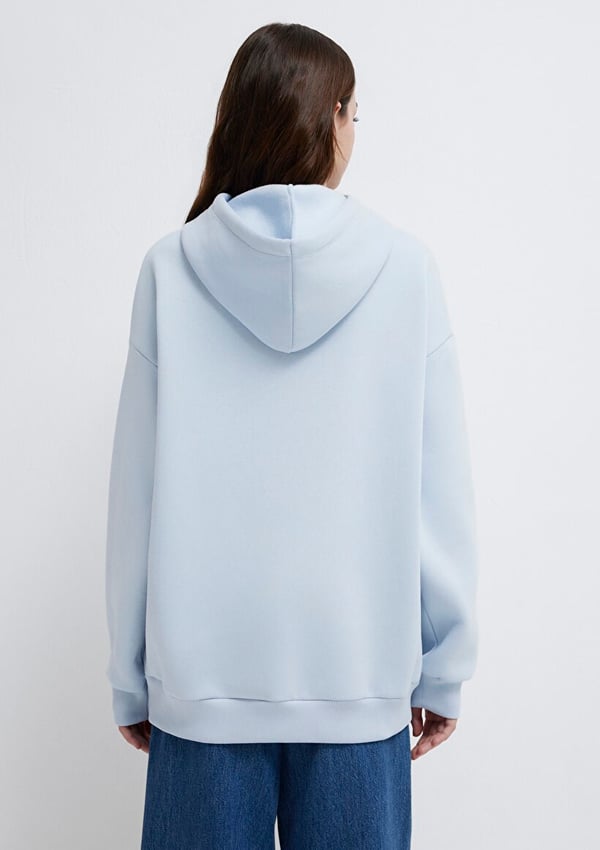 Mavi MAVİ LOGO KAPÜŞONLU SWEATSHIRT Uçuk Mavi Açık Mavi Kadın Sweatshirt