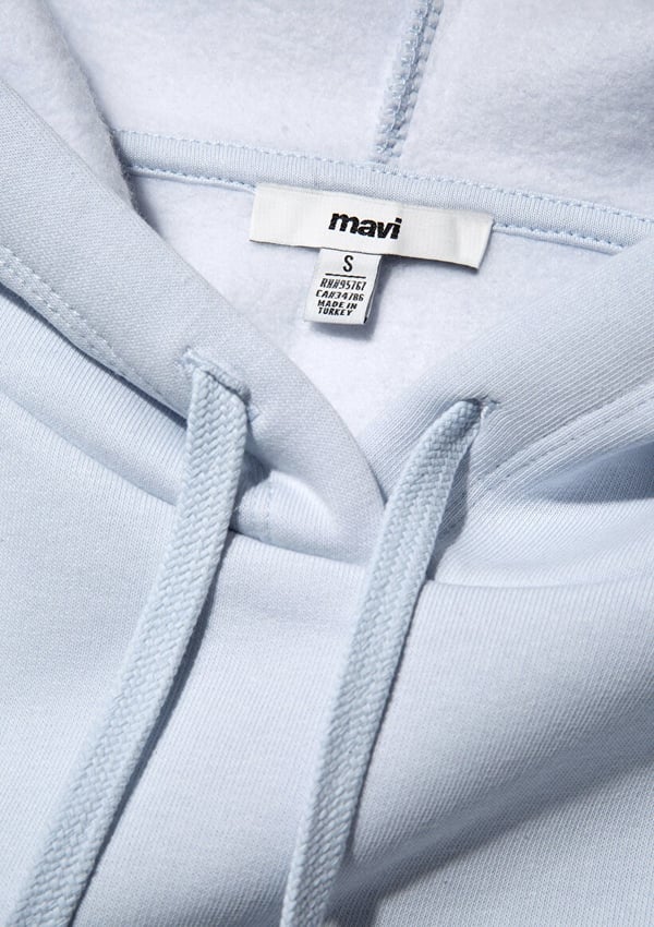 Mavi MAVİ LOGO KAPÜŞONLU SWEATSHIRT Uçuk Mavi Açık Mavi Kadın Sweatshirt