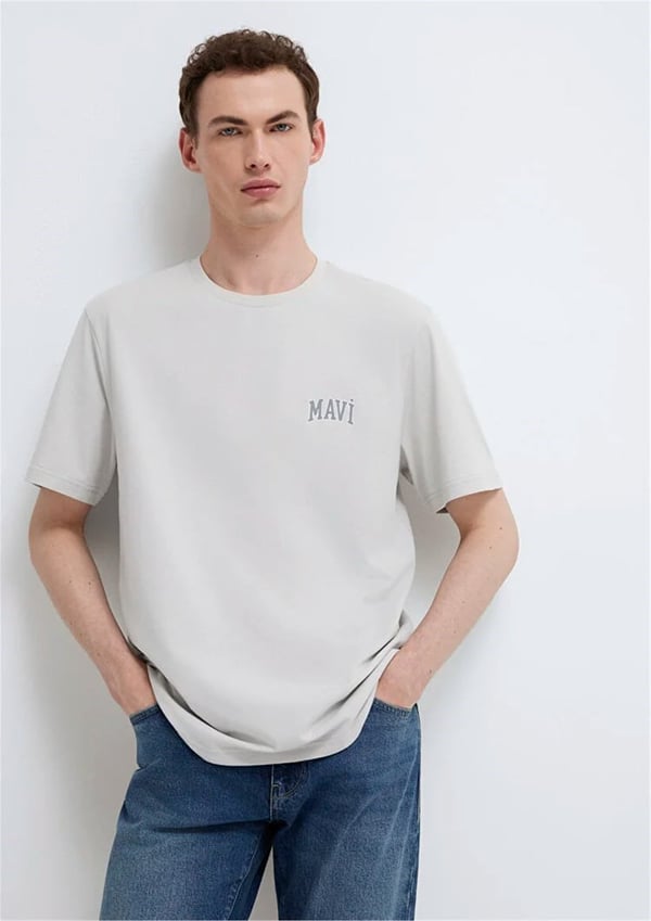Mavi MAVİ LOGO TİŞÖRT Açık Gri Gri Erkek T-Shirt