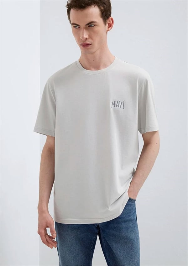 Mavi MAVİ LOGO TİŞÖRT Açık Gri Gri Erkek T-Shirt