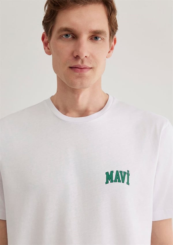 Mavi MAVi LOGO TİŞÖRT Beyaz Beyaz Erkek T-Shirt