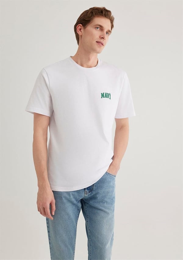 Mavi MAVi LOGO TİŞÖRT Beyaz Beyaz Erkek T-Shirt
