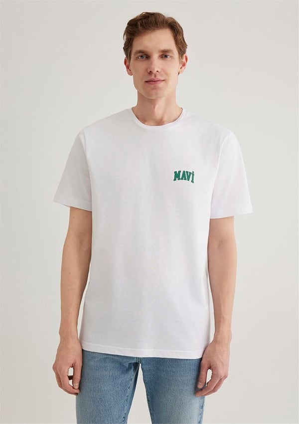 Mavi MAVi LOGO TİŞÖRT Beyaz Beyaz Erkek T-Shirt
