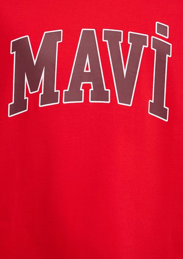 Mavi MAVİ LOGO TİŞÖRT Çin Kırmızısı Kırmızı Erkek T-Shirt