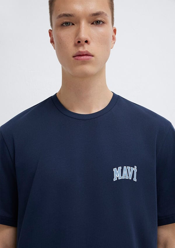 Mavi MAVİ LOGO TİŞÖRT Derin Lacivert Lacivert Erkek T-Shirt