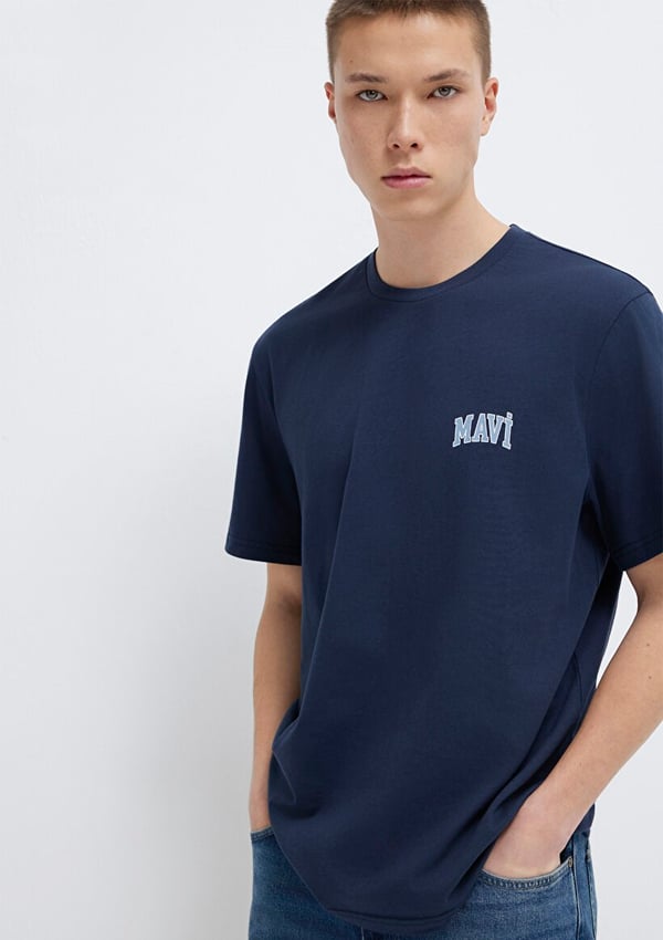 Mavi MAVİ LOGO TİŞÖRT Derin Lacivert Lacivert Erkek T-Shirt