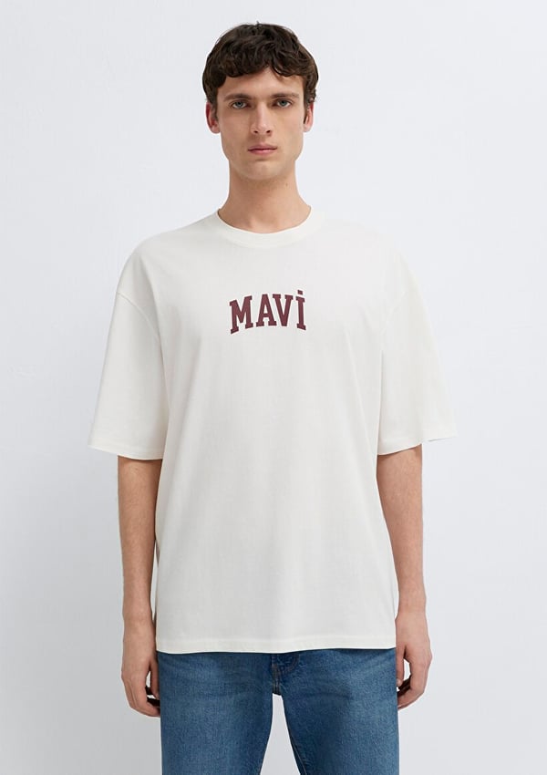 Mavi MAVİ LOGO TİŞÖRT Kırık Beyaz Kırık Beyaz Erkek T-Shirt