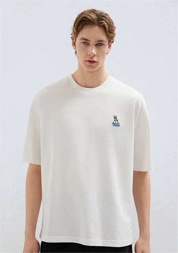 Mavi MAVİ LOGO TİŞÖRT Kırık Beyaz Kırık Beyaz Erkek T-Shirt