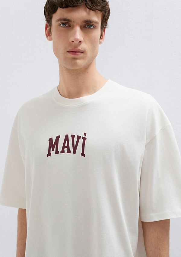 Mavi MAVİ LOGO TİŞÖRT Kırık Beyaz Kırık Beyaz Erkek T-Shirt
