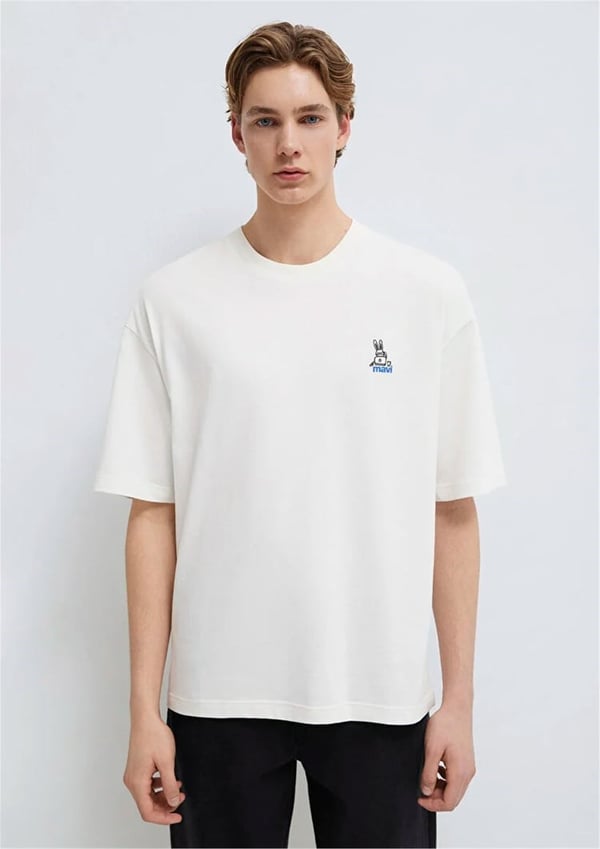 Mavi MAVİ LOGO TİŞÖRT Kırık Beyaz Kırık Beyaz Erkek T-Shirt