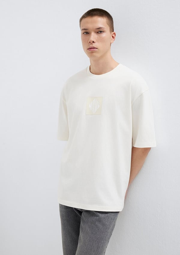 Mavi MAVİ LOGO TİŞÖRT Kırık Beyaz Kırık Beyaz Erkek T-Shirt